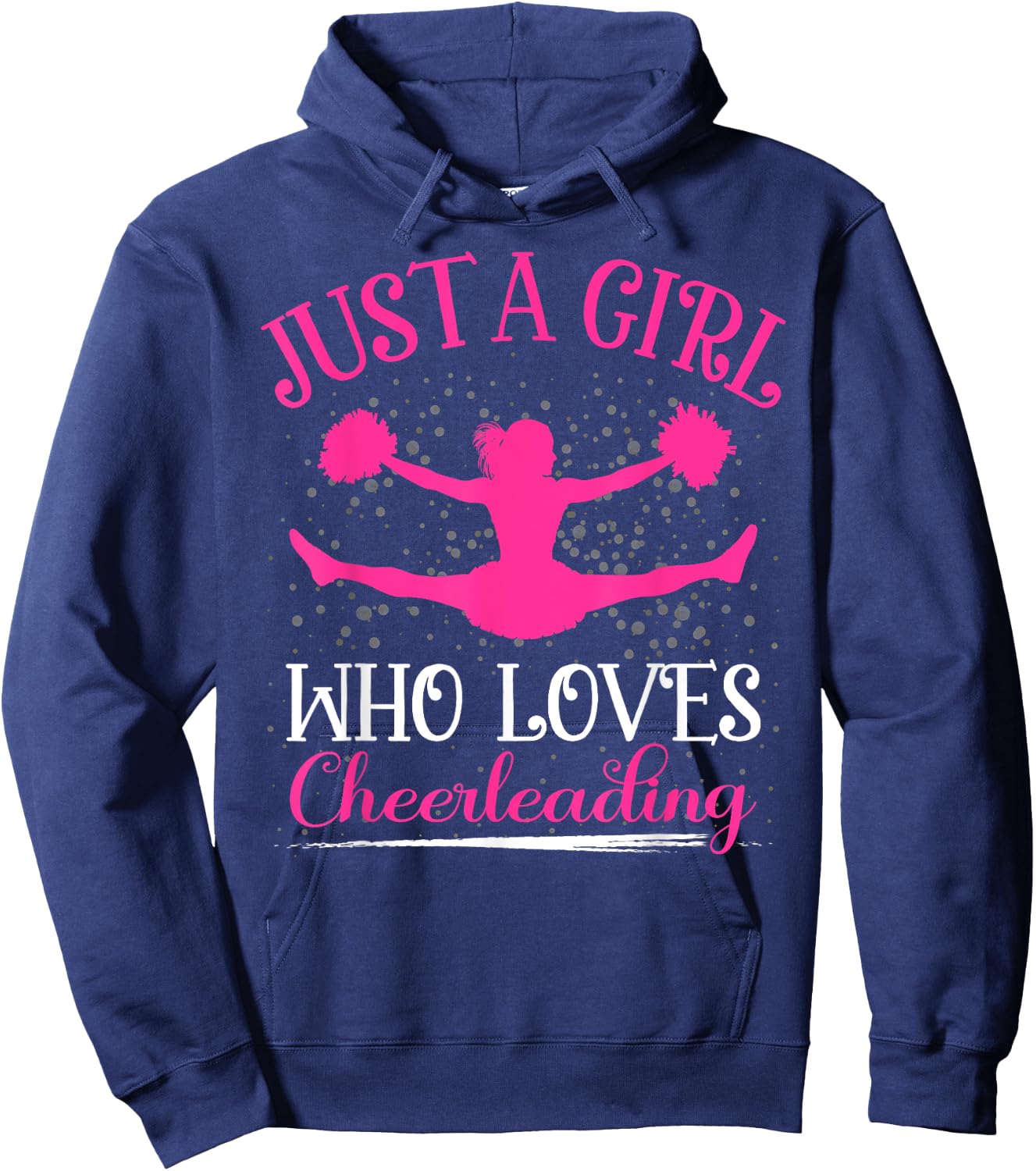 Just A Girl Who Loves Cheerleading Girls Hoodie - Hoodie | Navy