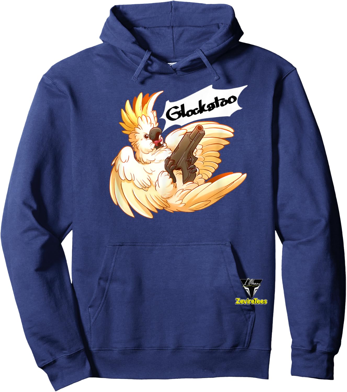 Glockatoo - a cockatoo that is packing heat Hoodie - Hoodie | Navy