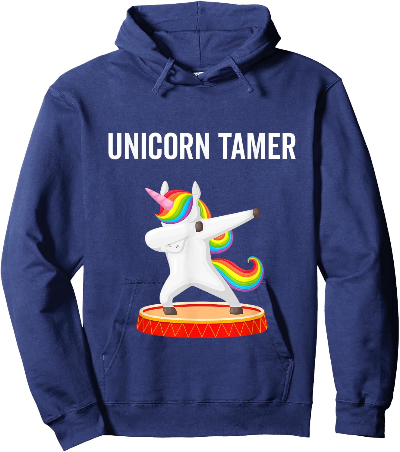 Dabbing Unicorn Tamer Circus Carnival Funny Gift Hoodie - Hoodie | Navy