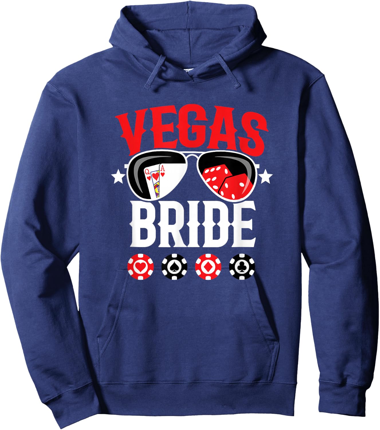 Vegas Wedding Bride - Married in Vegas - Bride Squad Hoodie - Hoodie | Navy