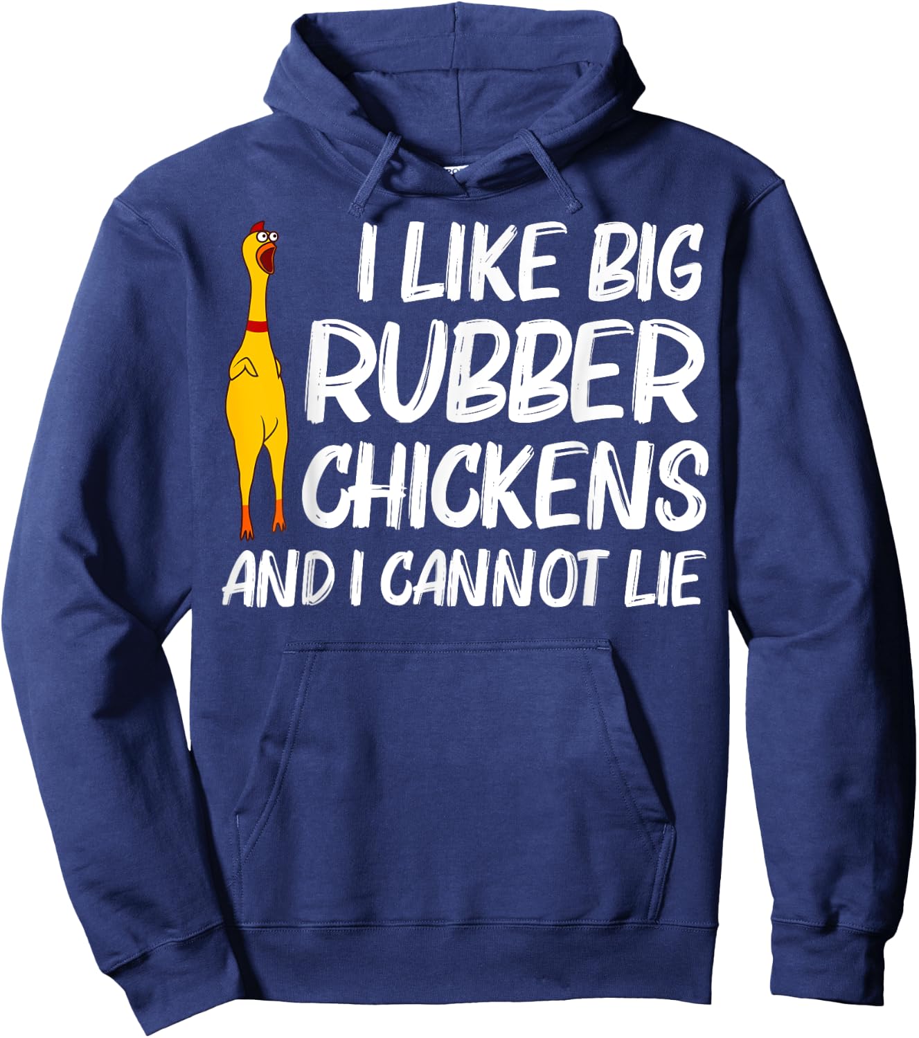 Funny Rubber Chicken Gift Men Women Rubber Chicken Costume Hoodie - Hoodie | Navy