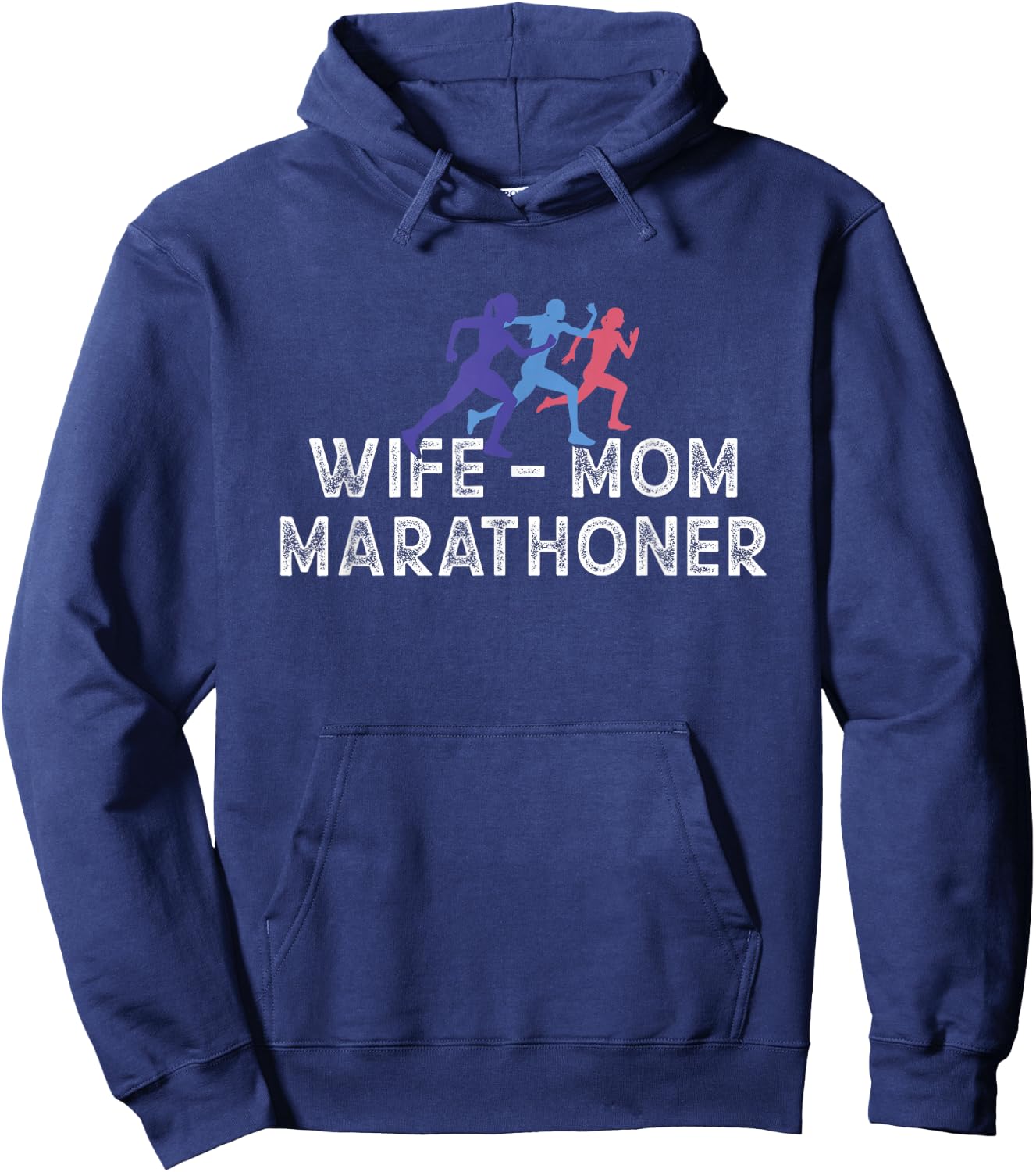 Wife Mom Marathoner Running Hoodie - Hoodie | Navy