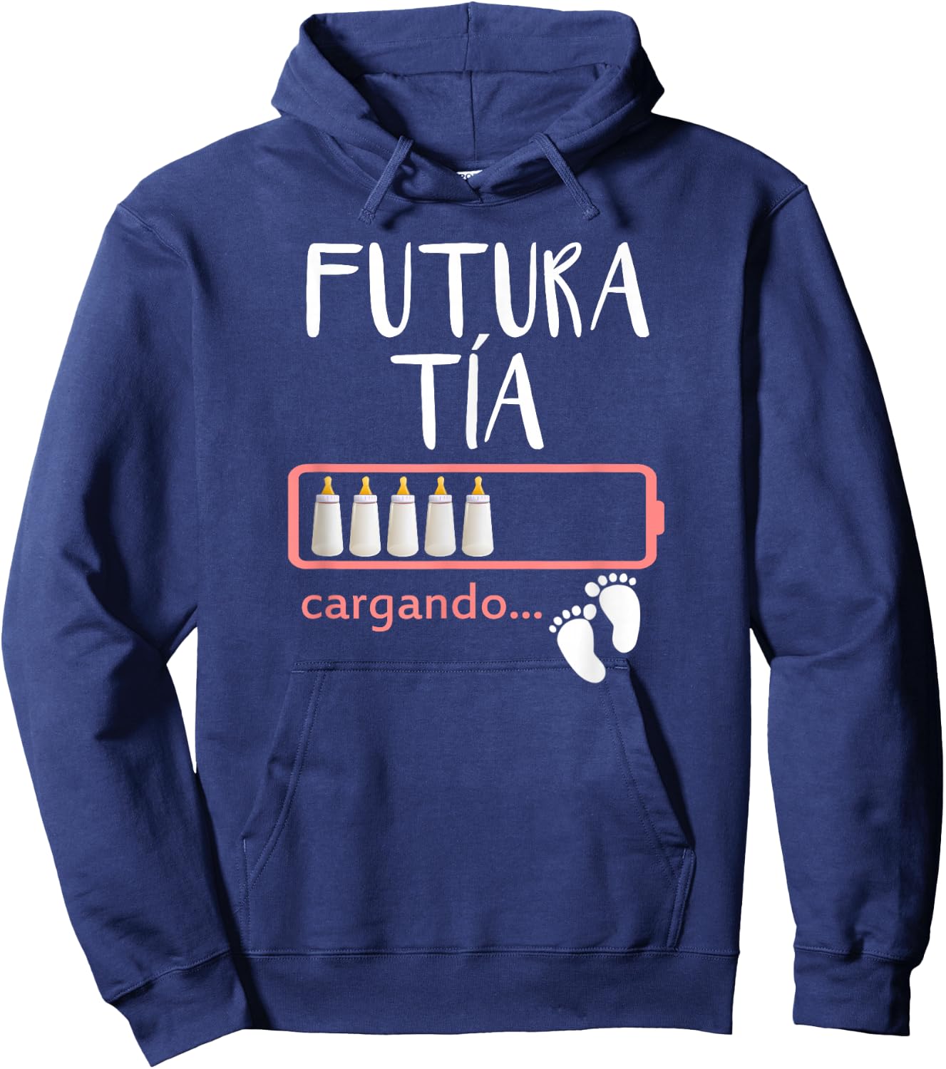 Futura Tia Spanish Pregnancy Announcement Aunt Gift Hoodie - Hoodie | Navy