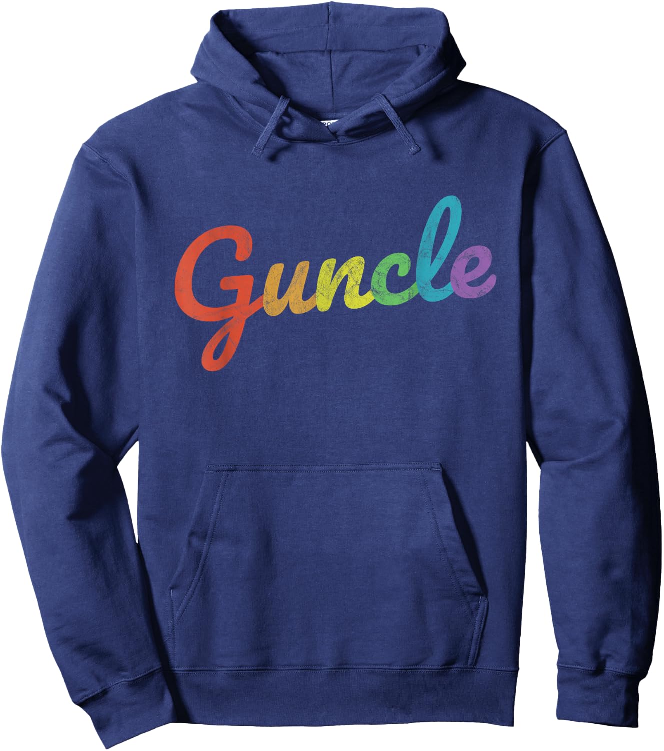 Fabulous Guncle Shirt LGTBQ - New Baby Gay Uncle Rainbow Hoodie - Hoodie | Navy