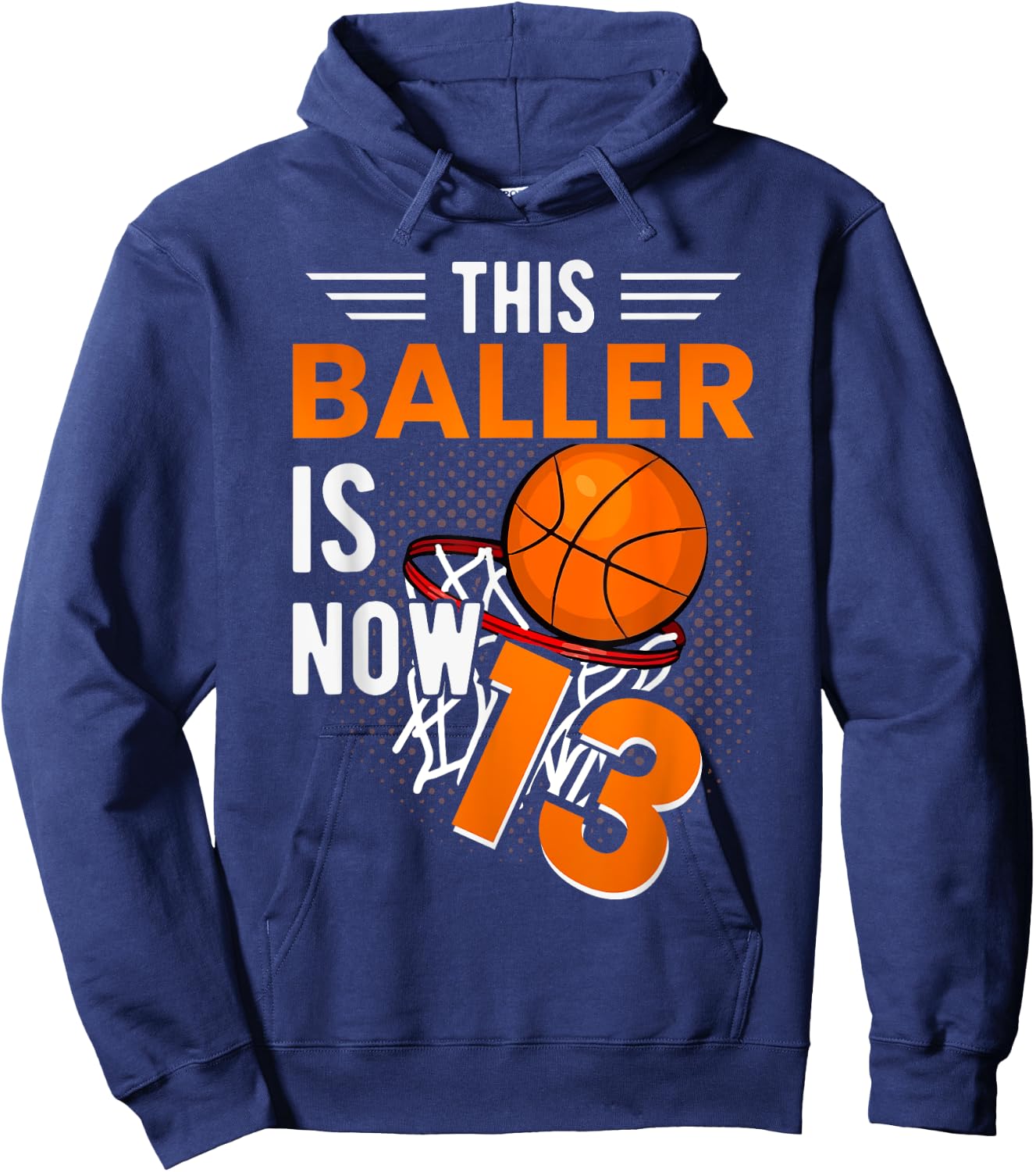 13th Birthday Basketball Player Official 13 Teenager Hoodie - Hoodie | Navy