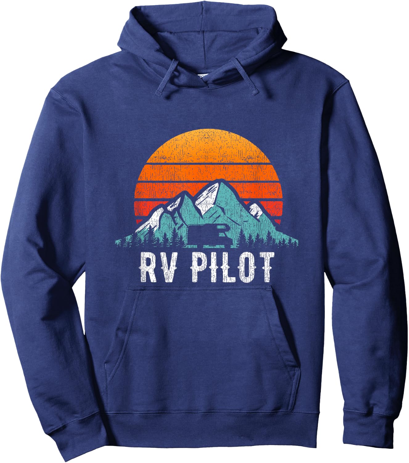 RV Pilot Shirt Motorhome Travel Vacation Gift Hoodie - Hoodie | Navy