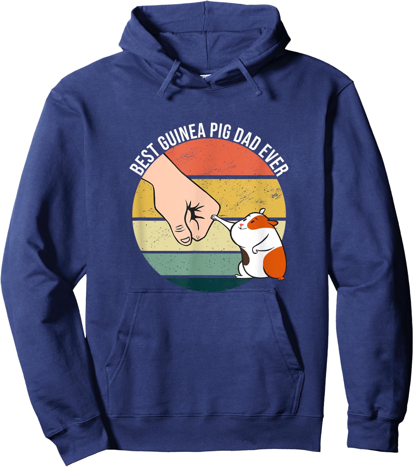 Best Guinea Pig Dad Ever Furry Potato Domestic Cavy Hoodie - Hoodie | Navy