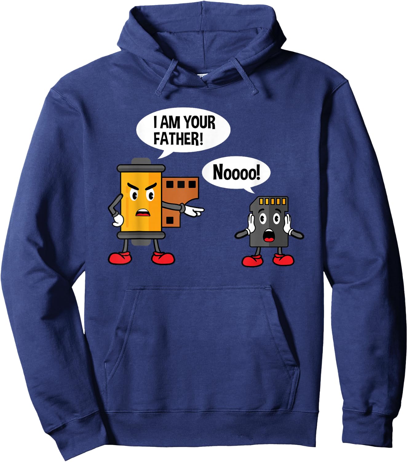 Analog Film Roll & SD Card - Funny Photographer Camera Hoodie - Hoodie | Navy