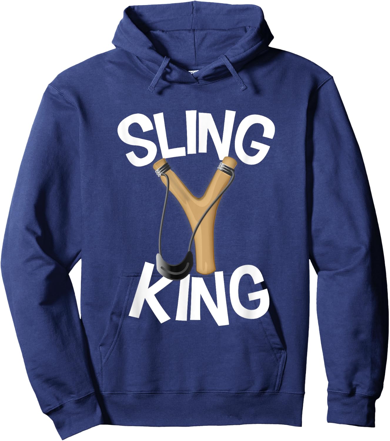Funny Slingshot Humor New Slingshot Toy Kids Sling King Hoodie - Hoodie | Navy