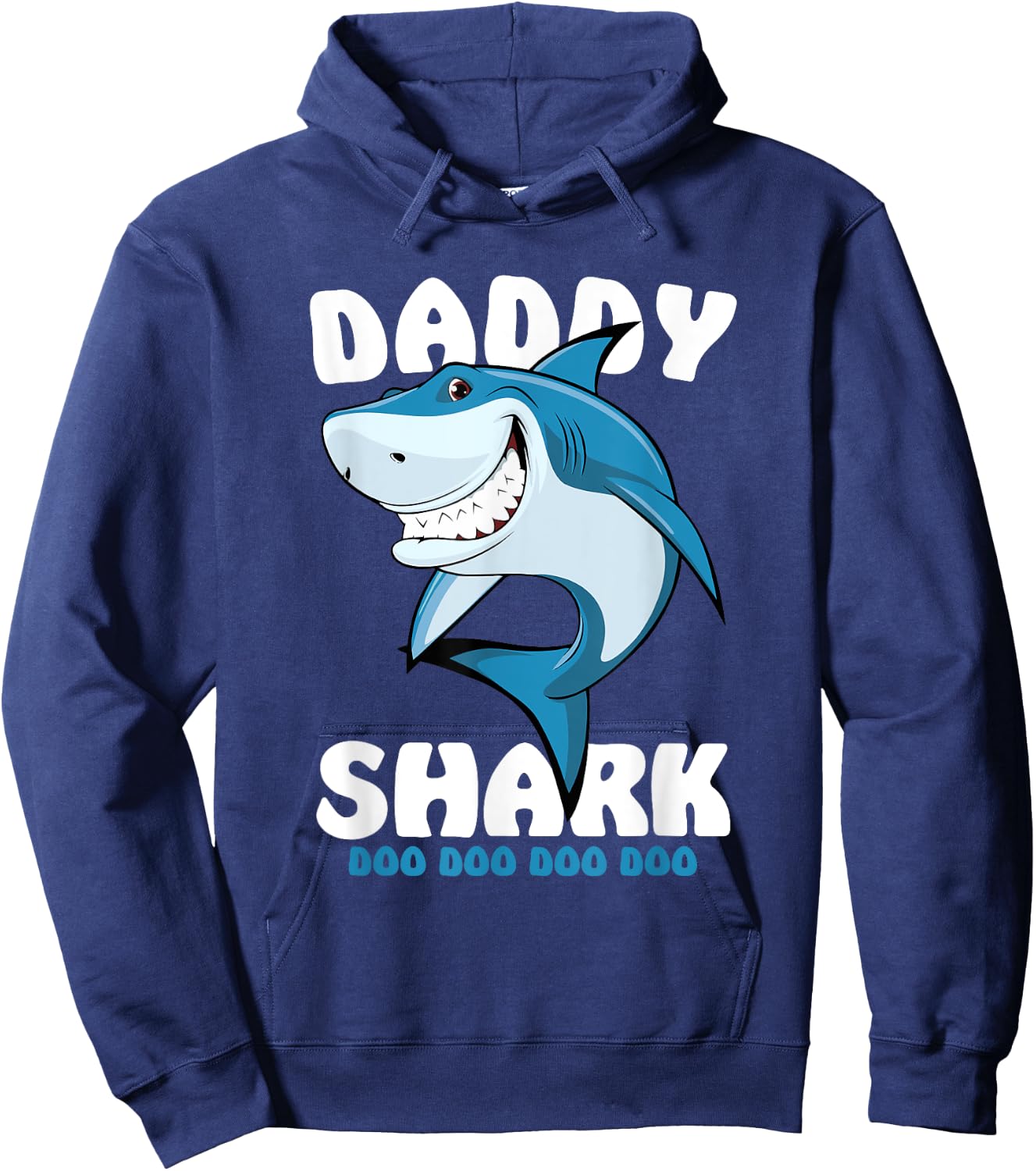 Daddy Shark shirt Funny Fathers Day Gift Kids dad Hoodie - Hoodie | Navy