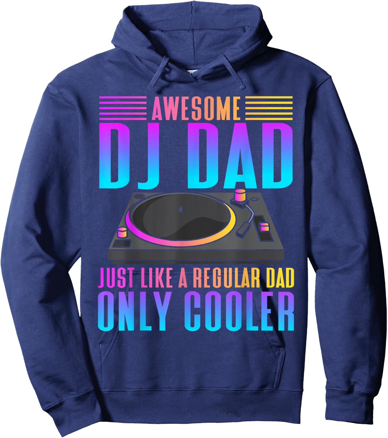 Awesome DJ Dad - Funny DJ Music Hoodie - Hoodie | Navy