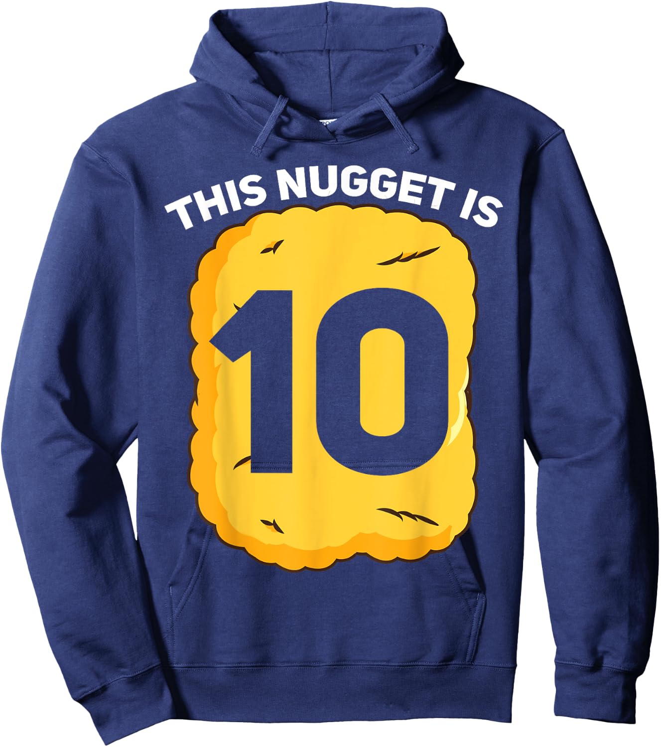 10 Year Old Chicken Nugget Birthday Party Hoodie - Hoodie | Navy