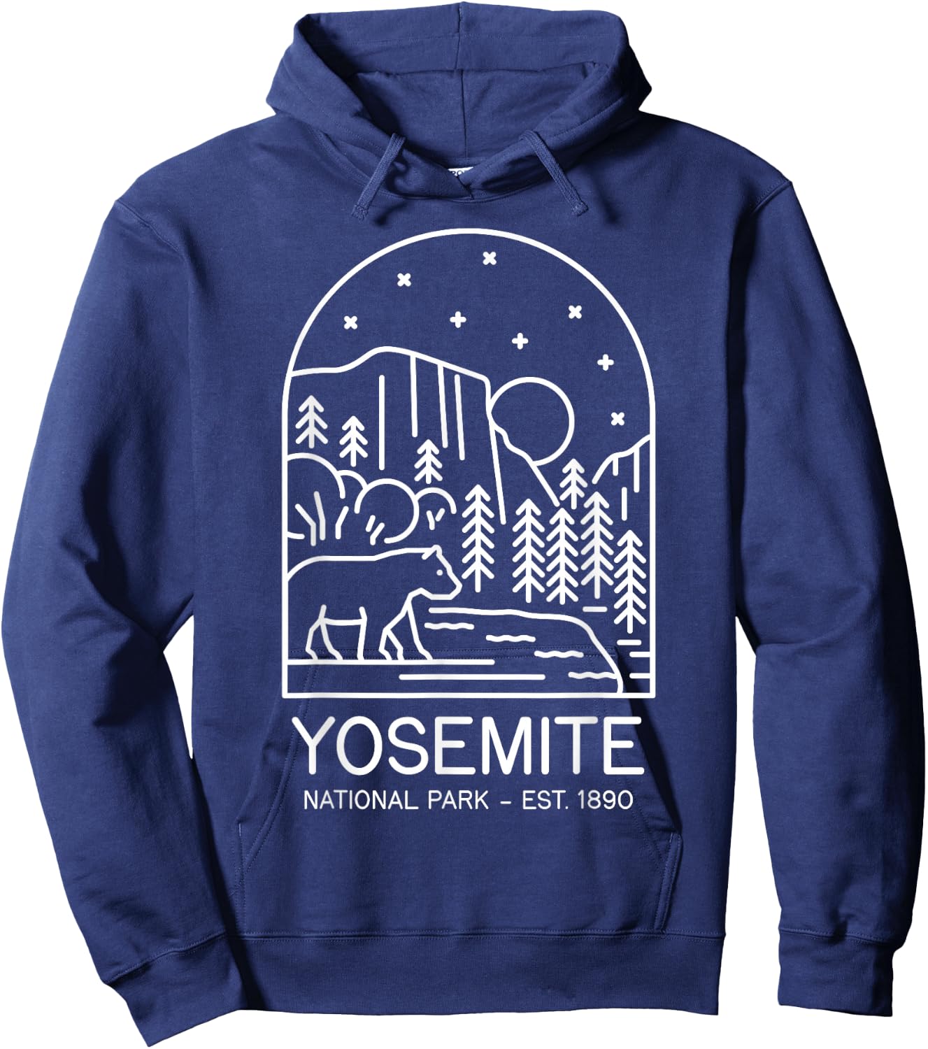 Yosemite National Park 1890 California Mariposa Sierra Hoodie - Hoodie | Navy
