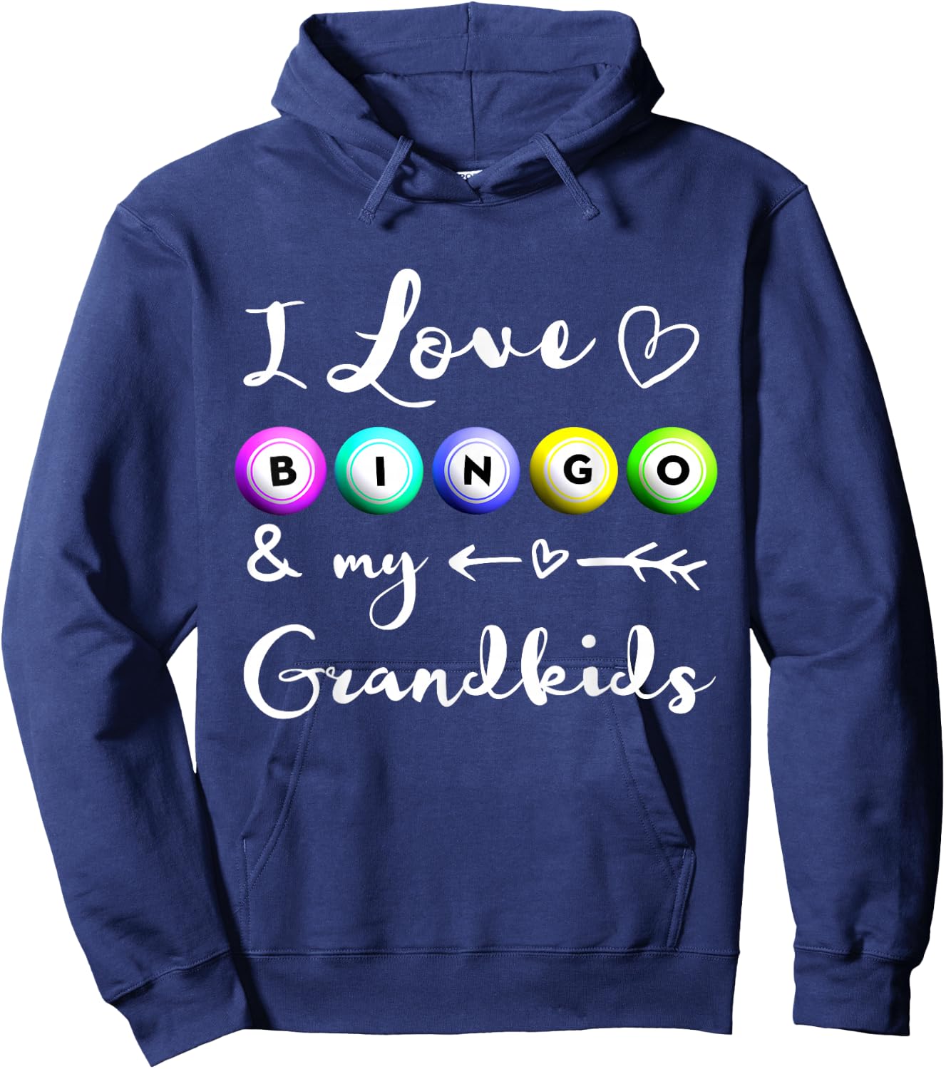 Bingo Shirt, I Love Bingo, Gift Grandma, Mommom Nana Hoodie - Hoodie | Navy
