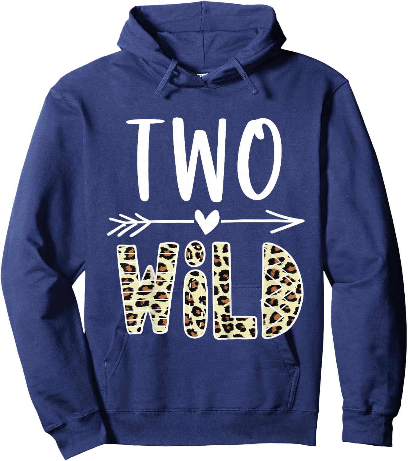 Two Wild 2 Year Old Girl Gifts 2nd Birthday Second BDay Hoodie - Hoodie | Navy
