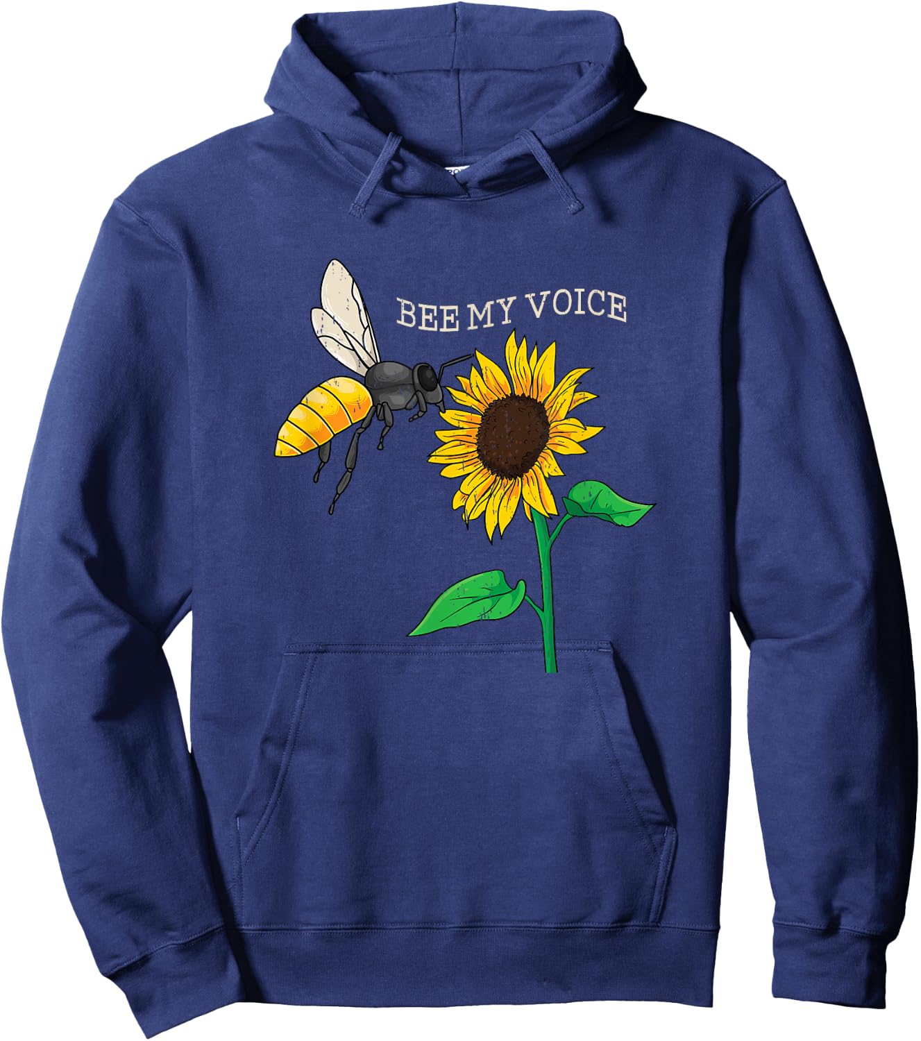 Honey Bee Beekeeper Wildlife Protection I Bee My Voice Hoodie - Hoodie | Navy