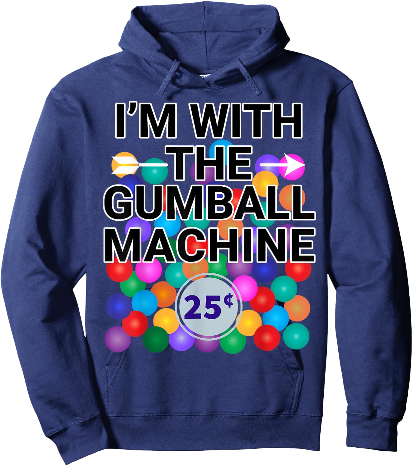 I'm With Gumball Machine Costume Hoodie - Hoodie | Navy