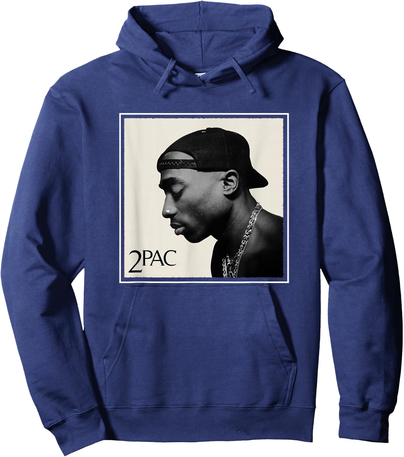 Offical Tupac Shakur Photo Hoodie - Hoodie | Navy