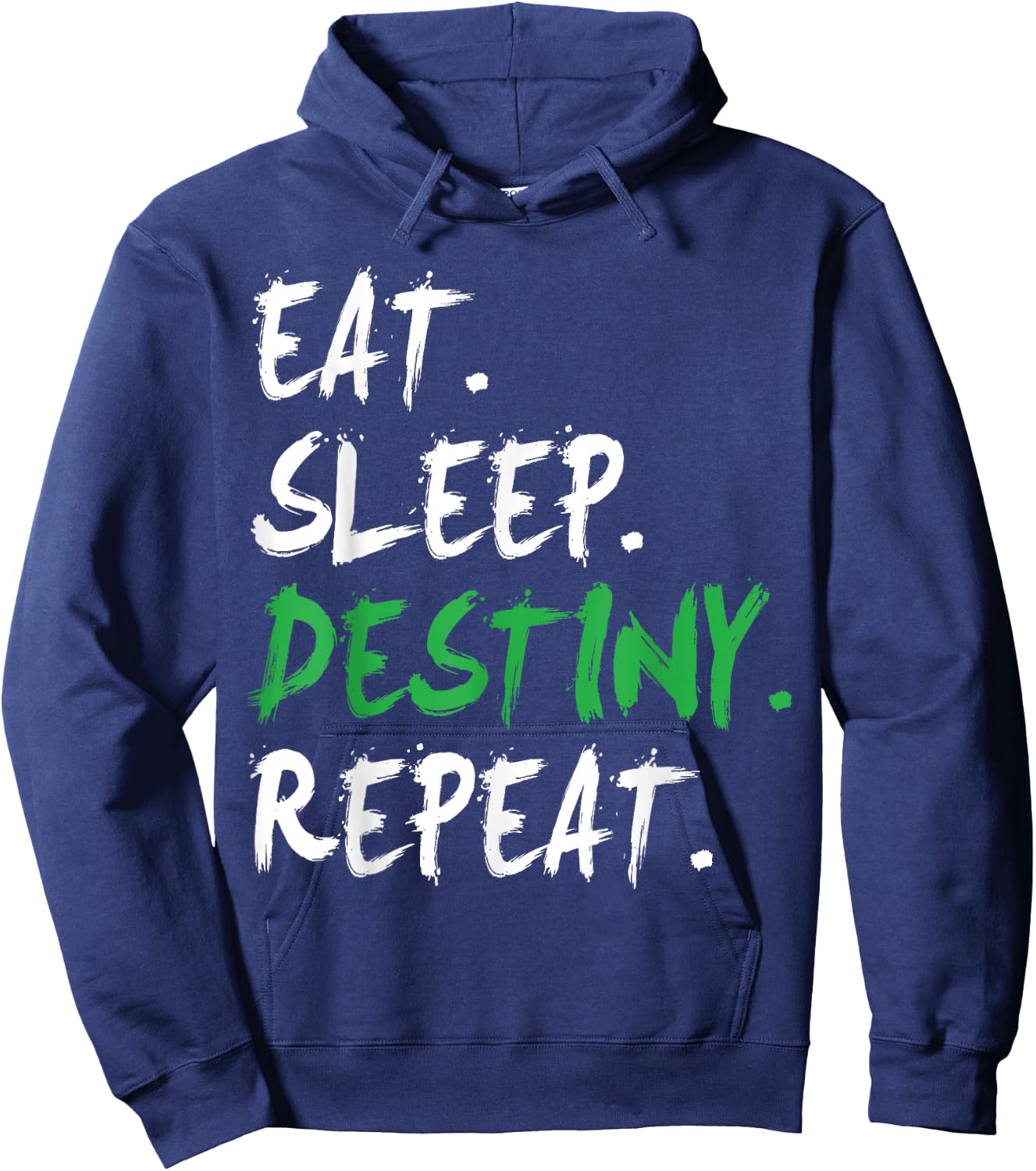 Destiny Eat Sleep Destiny Repeat Short Sleeve Hoodie - Hoodie | Navy