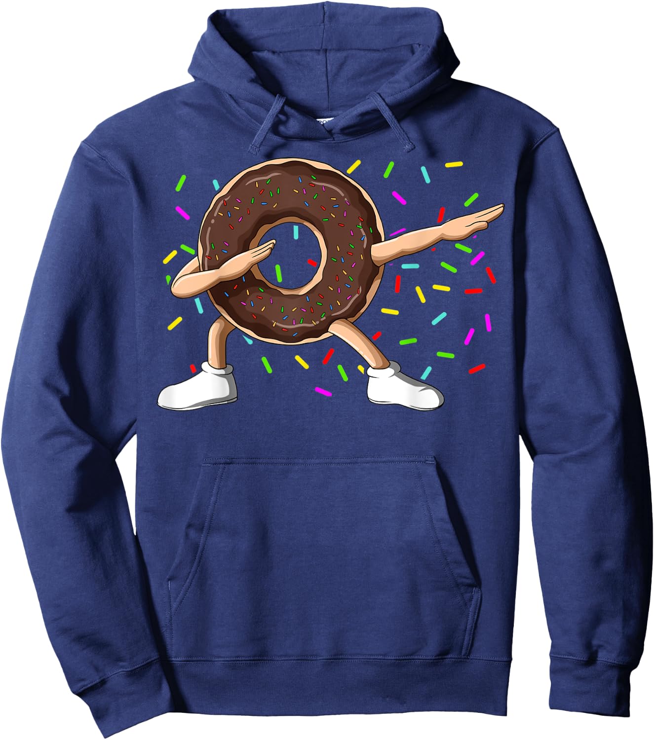 Dabbing Donut With Sprinkles Dabbing Chocolate Donut Dab Hoodie - Hoodie | Navy