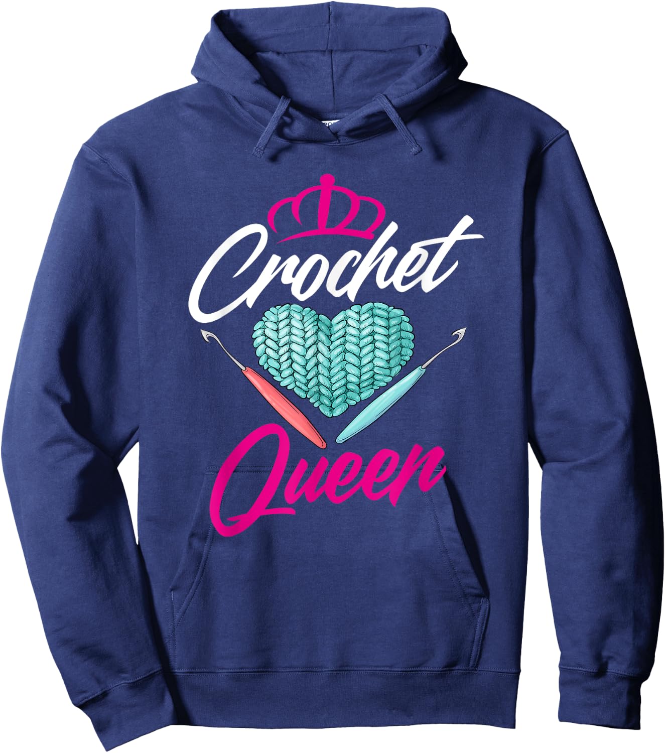 Crochet Queen - Cute Crocheting Gift Crocheter Hoodie - Hoodie | Navy