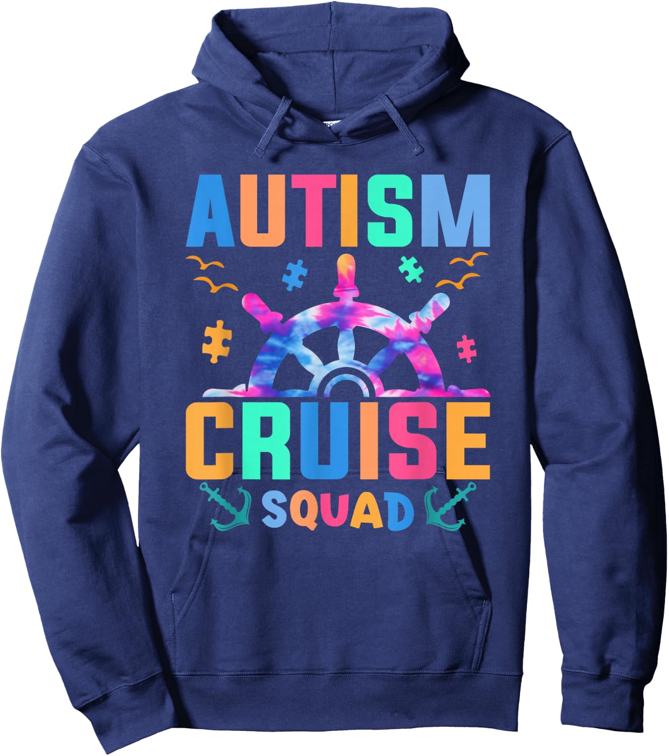 Autism Awareness Month Autism Cruise Squad 2025 Family Hoodie - Hoodie | Navy