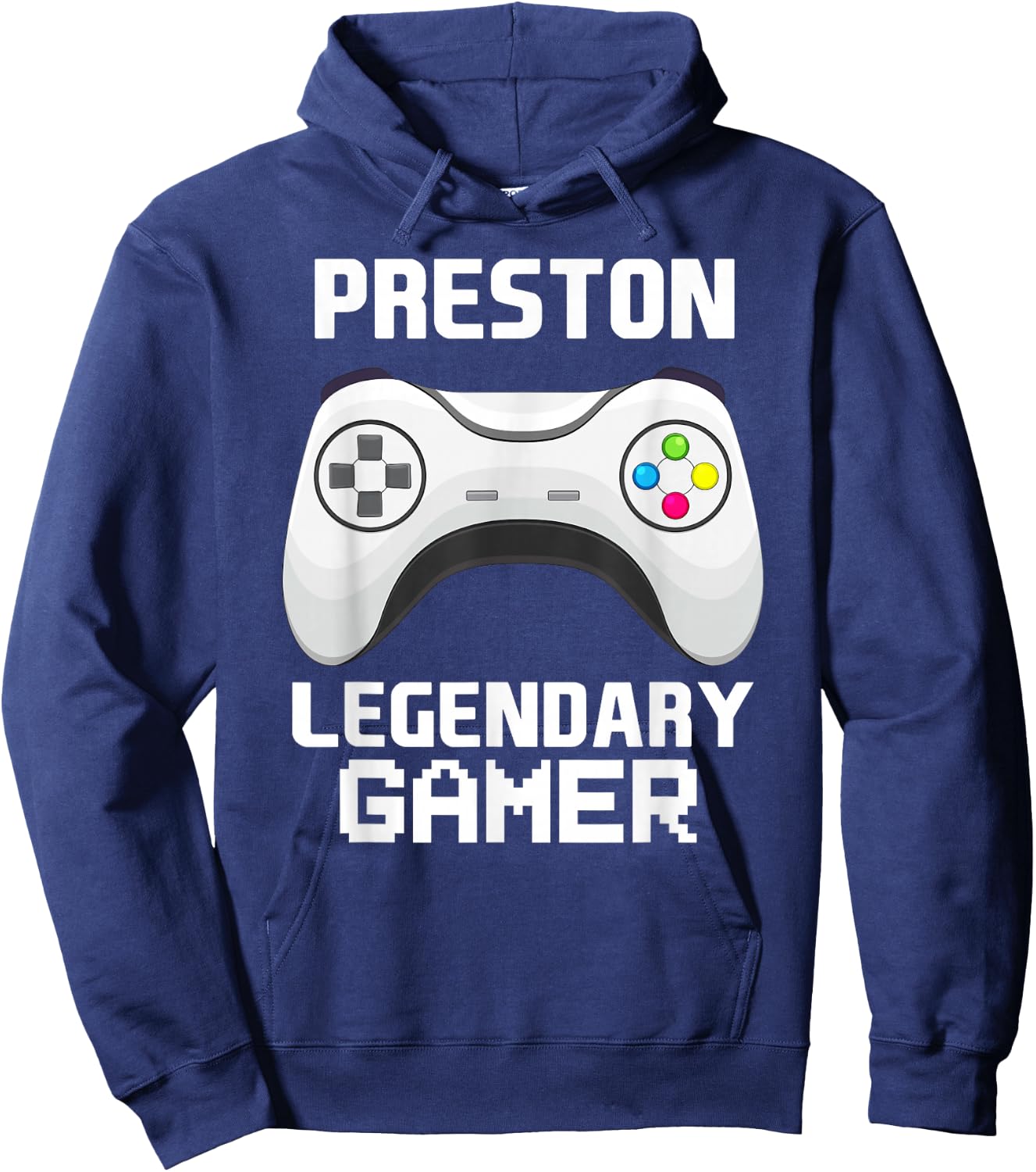 Preston Legendary Gamer Personalized Video Gaming Name Hoodie - Hoodie | Navy