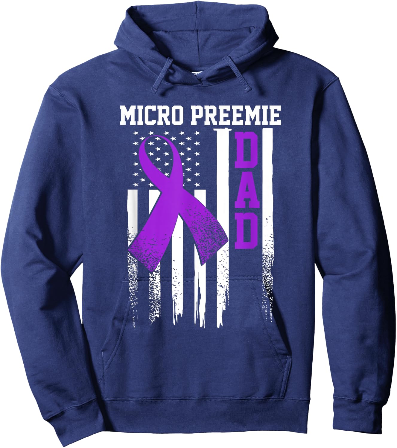 Micro Preemie NICU New Dad Healthy Premature Birth DA1 Hoodie - Hoodie | Navy