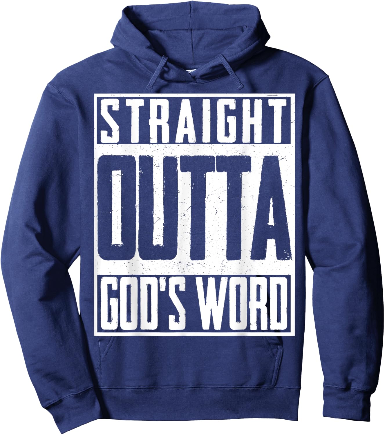Straight Outta Gods Word Christian Christ Hoodie - Hoodie | Navy