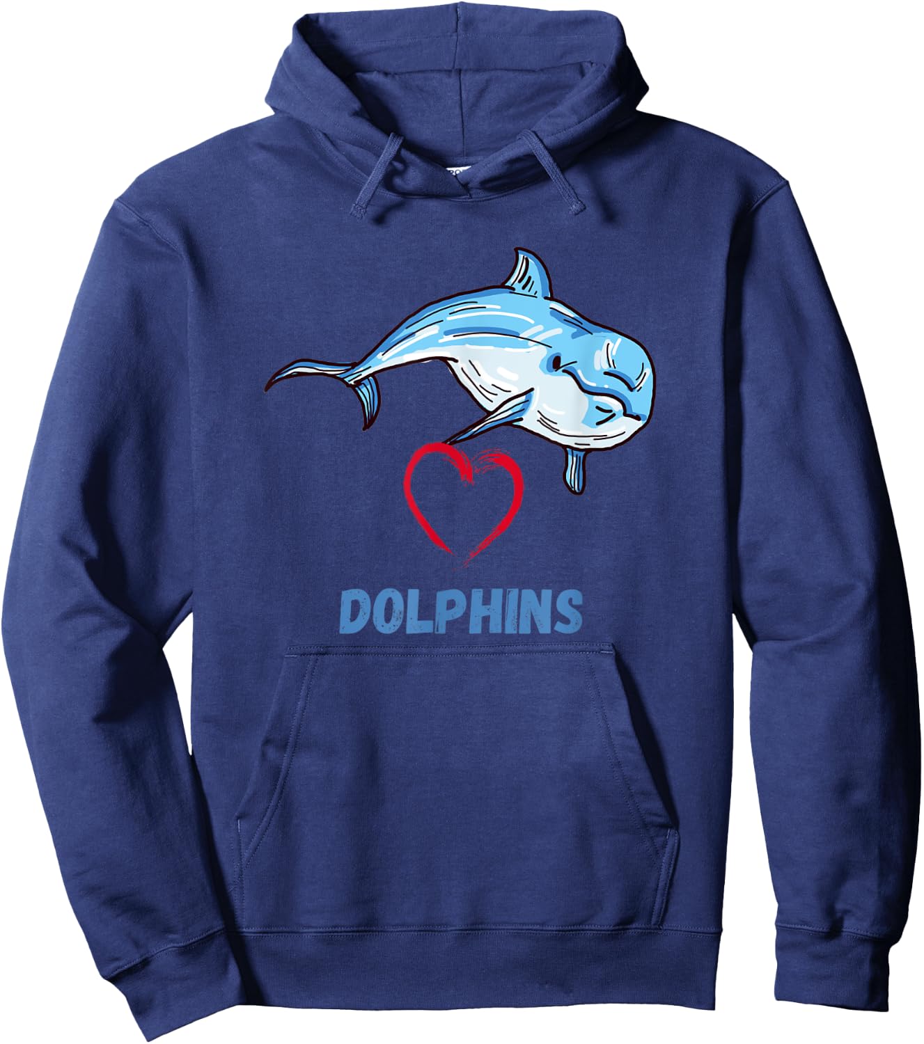 I love Dolphins Hoodie - Hoodie | Navy