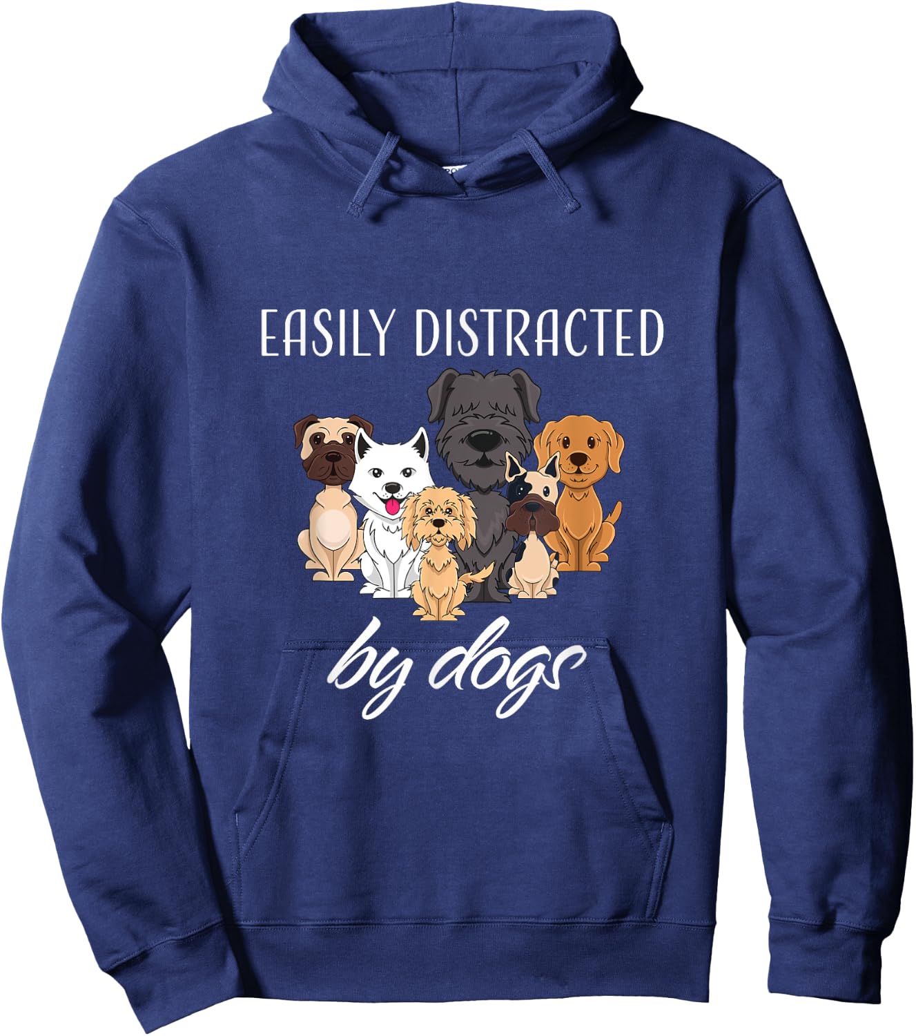 Easily Distracted by Dogs Hoodie - Hoodie | Navy