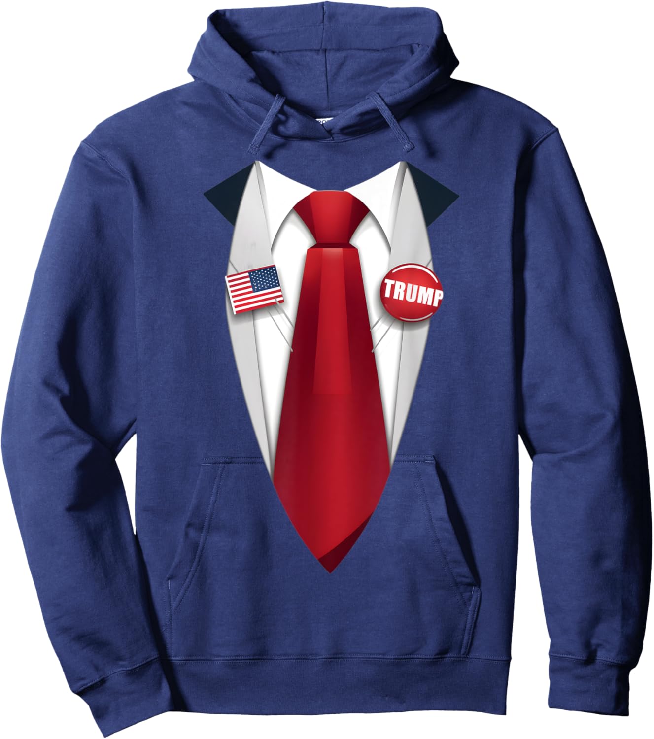 Donald Trump Suit and Tie Halloween Costume Hoodie - Hoodie | Navy