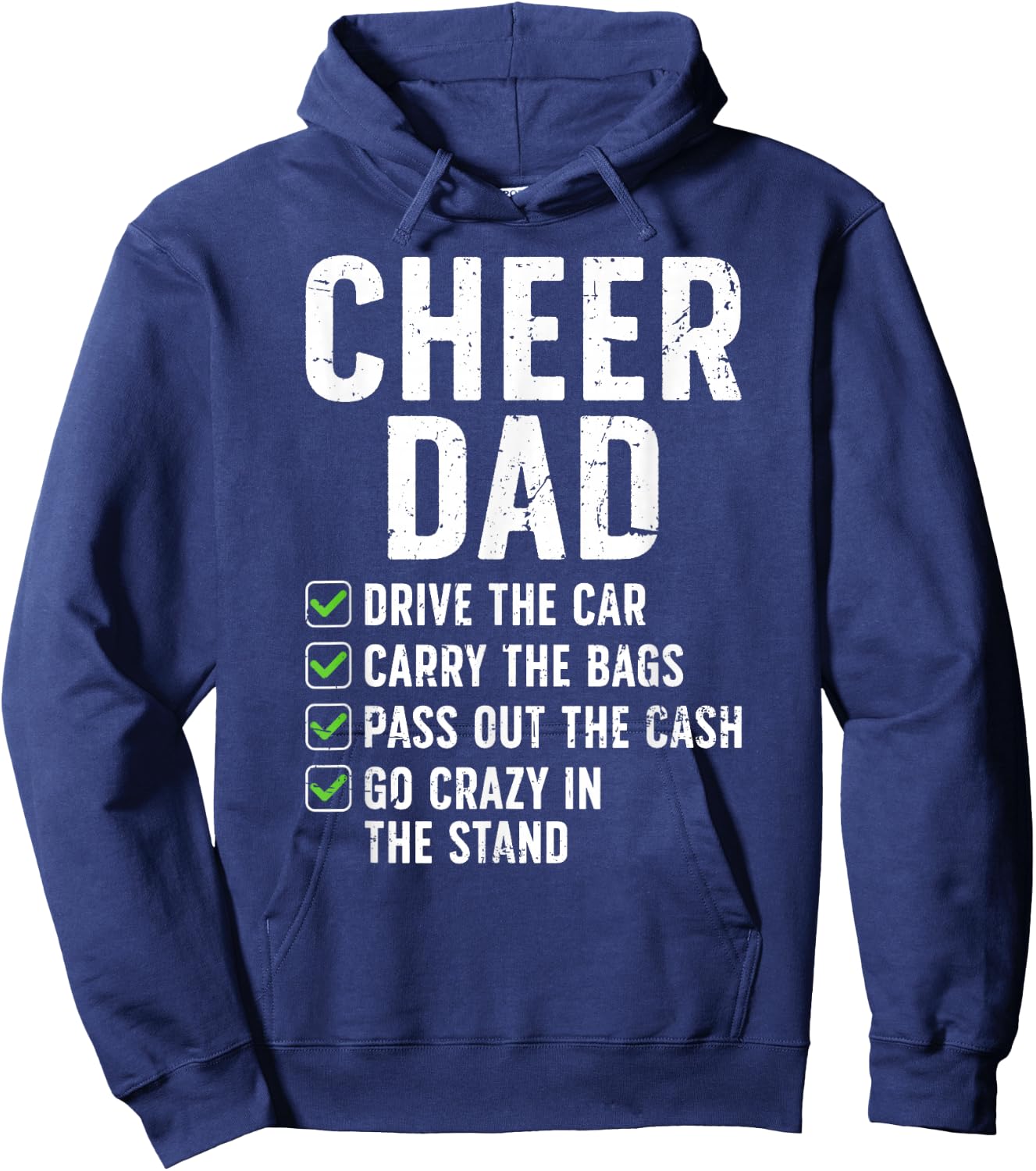 Cheer Dad Funny Cheerleading Dad of A Cheerleader Dad Hoodie - Hoodie | Navy