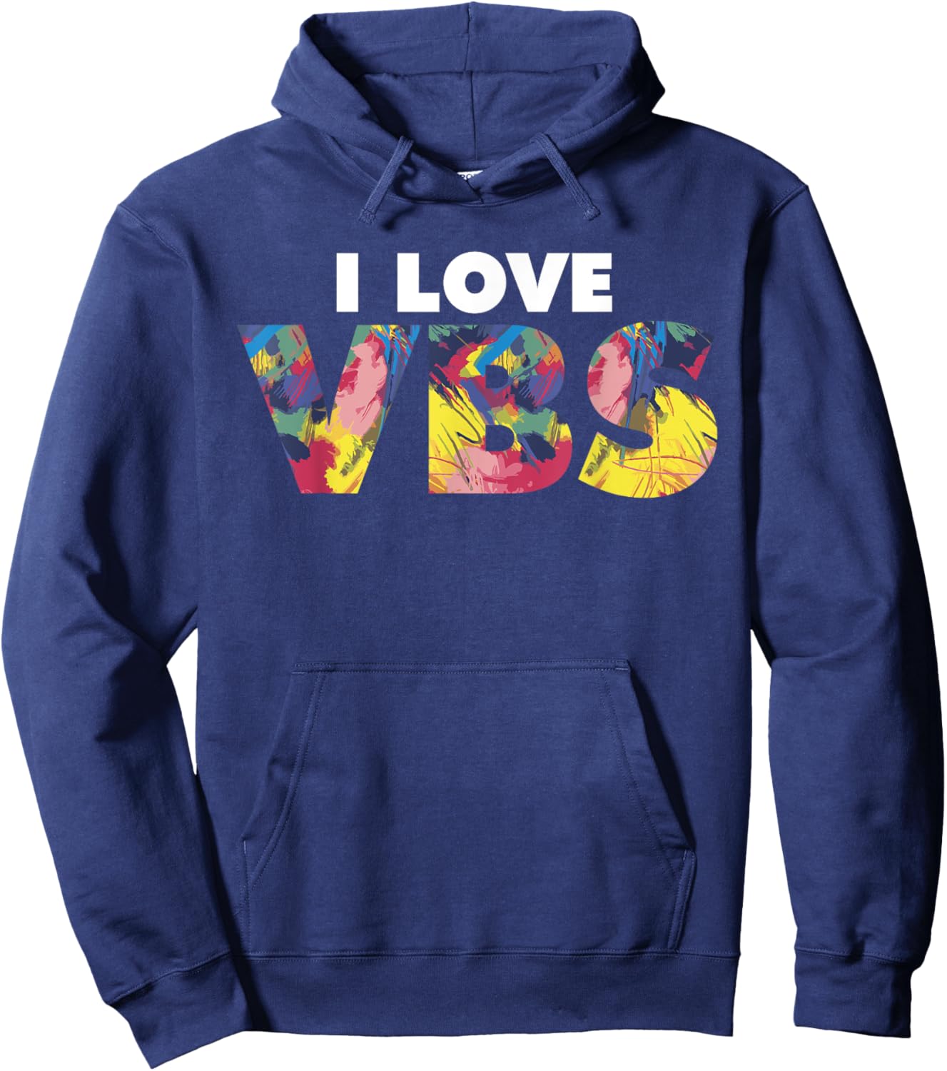 I Love VBS Vacation Bible School Crew Church Summer Camp Hoodie - Hoodie | Navy