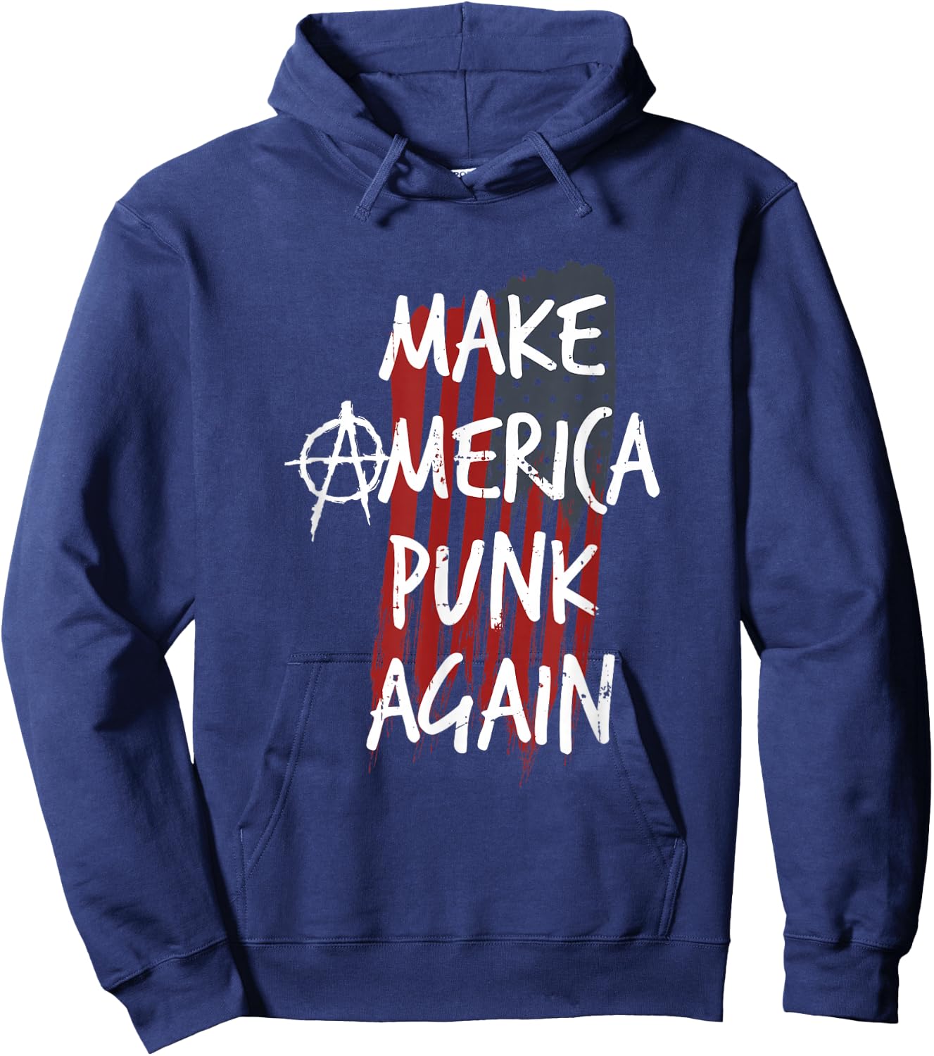 Make America Punk Again Rock Hard Rock Streetpunk Hoodie - Hoodie | Navy
