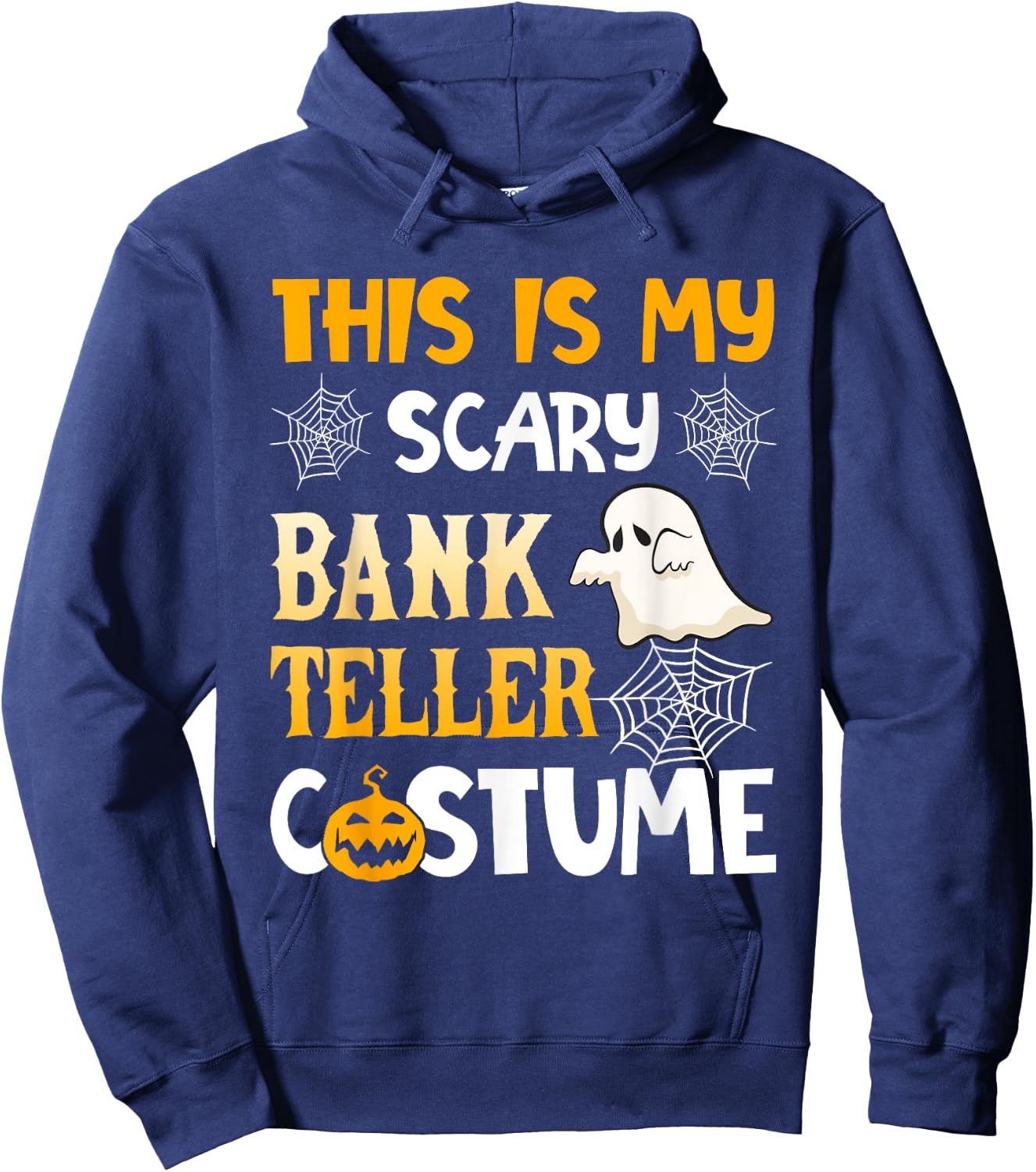 This Is My Scary Bank Teller Halloween Costumes Pajama Hoodie - Hoodie | Navy