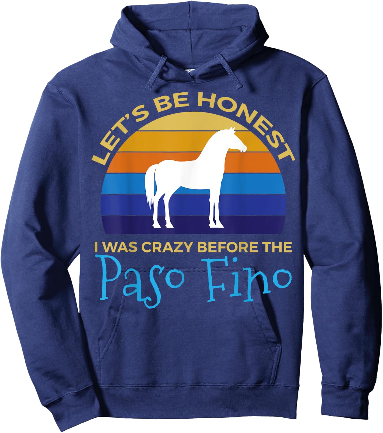 Paso Fino Retro Vintage Apparel - Horse Riders Design Hoodie - Hoodie | Navy