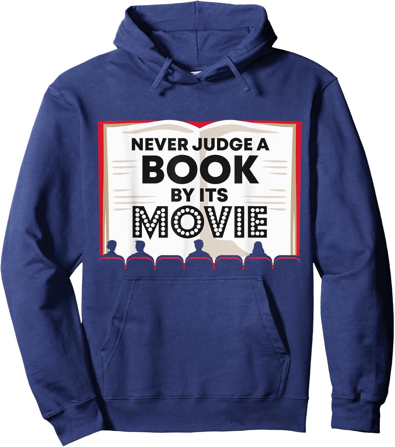 Teacher Shirts Women Men Never Judge a Book by Its Movie Hoodie - Hoodie | Navy