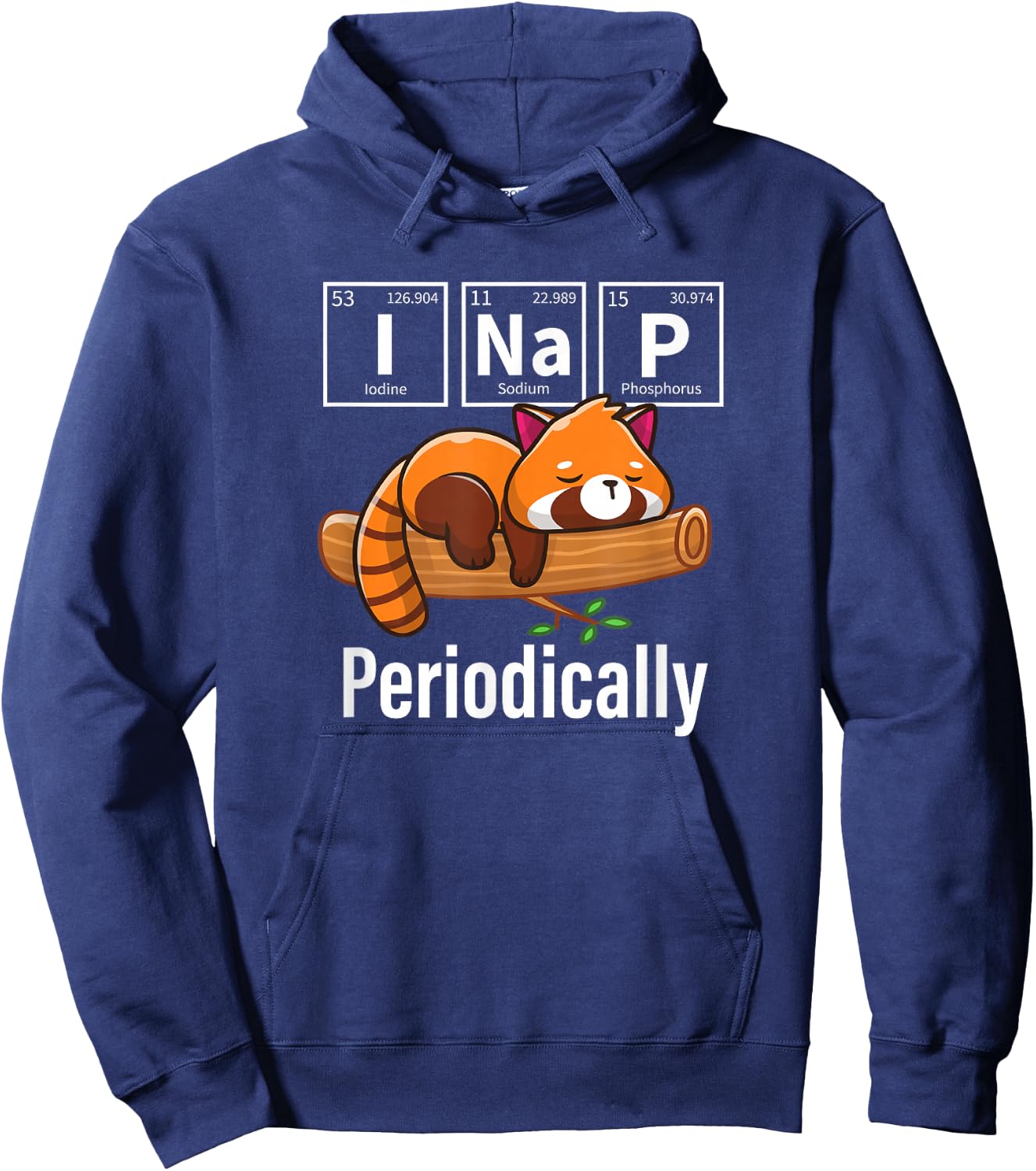 Kawaii Kids Cute I Nap Periodically Red Panda Lover Hoodie - Hoodie | Navy
