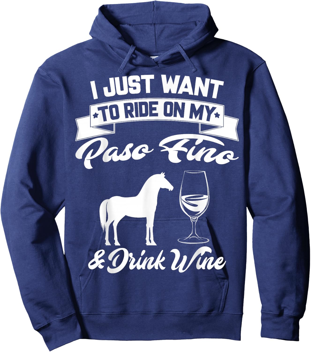 Paso Fino Wine Apparel - Funny Horse Riders Design Hoodie - Hoodie | Navy