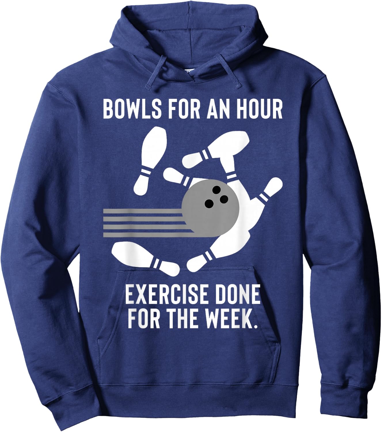 Funny Bowling Gift Lazy Bowlers Hoodie - Hoodie | Navy