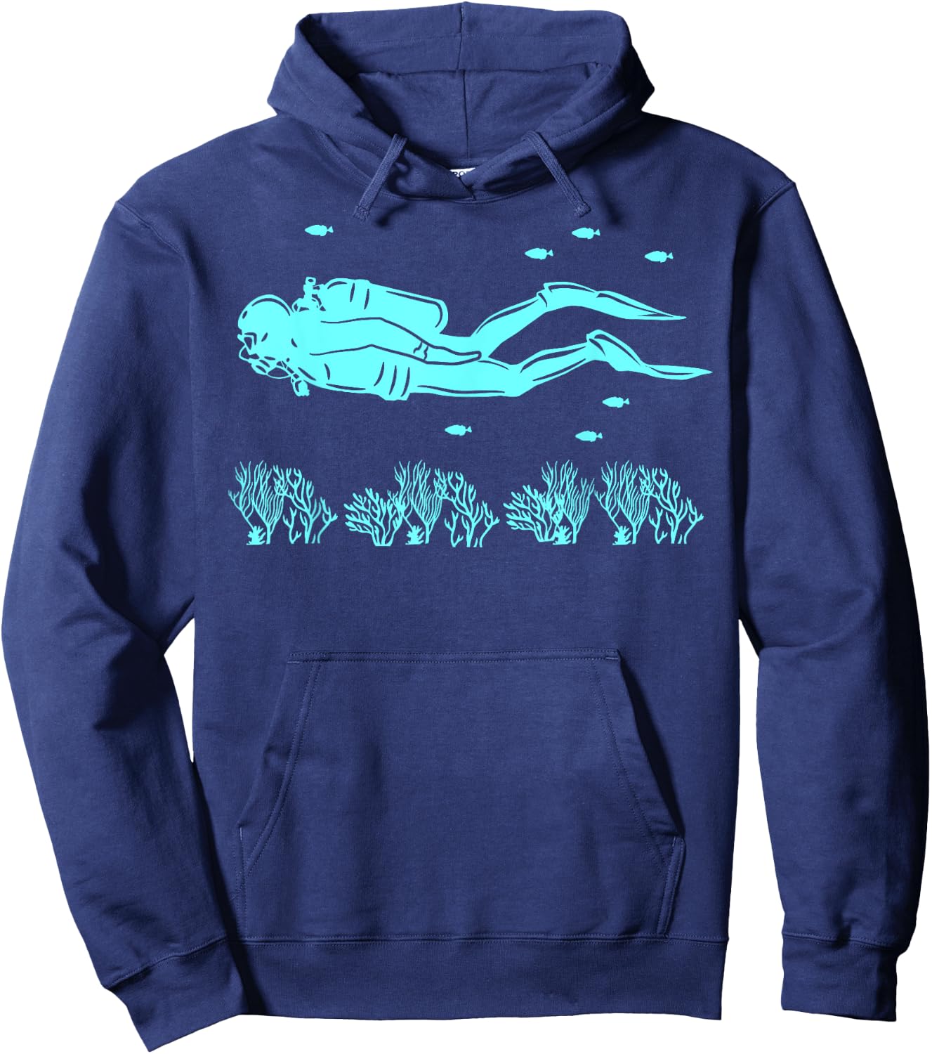 Scuba Diving Underwater Diver Ocean Swimmer Sea Lover Hoodie - Hoodie | Navy