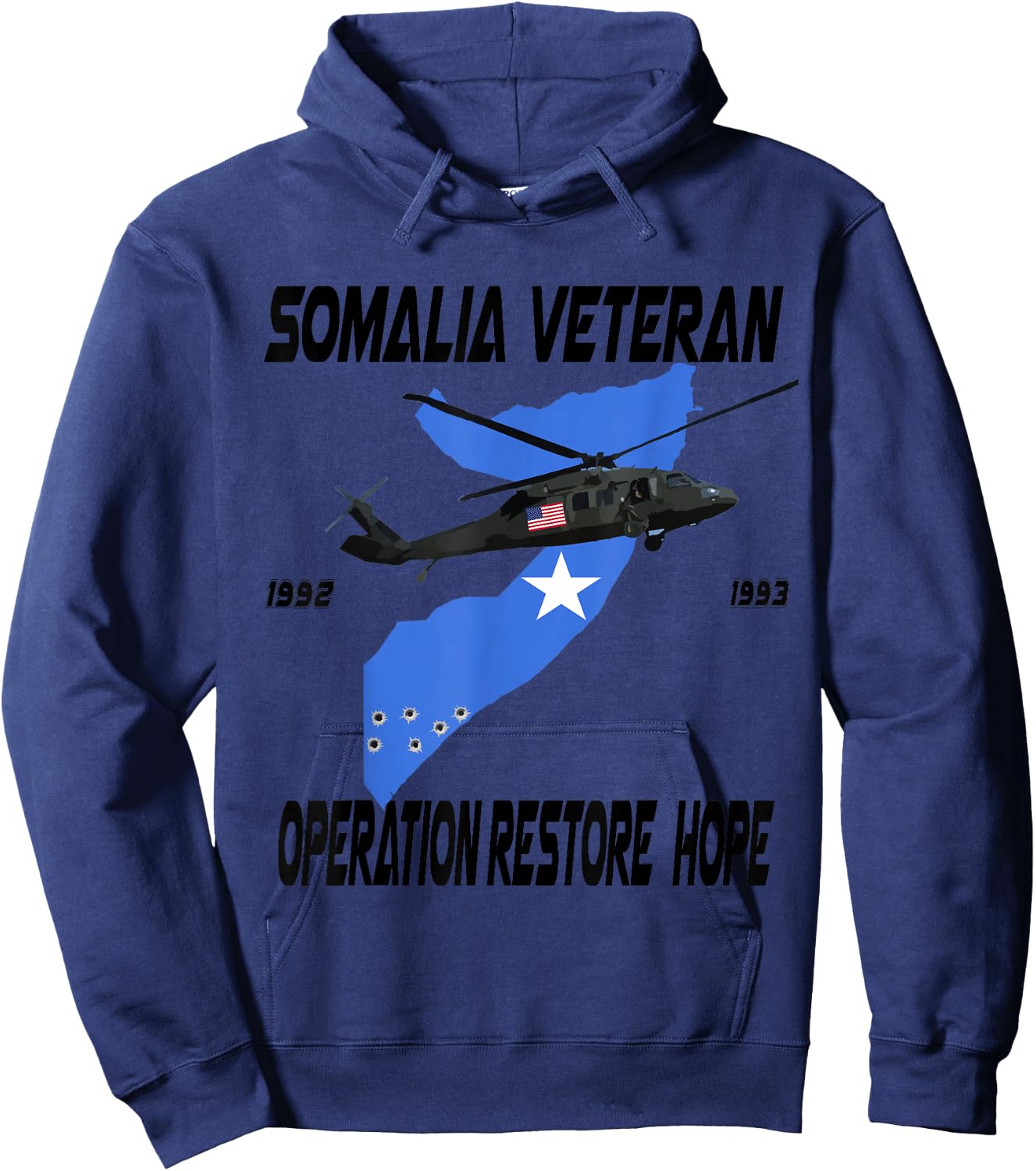 Somalia Veteran Operation Restore Hope Military Veteran Hoodie - Hoodie | Navy