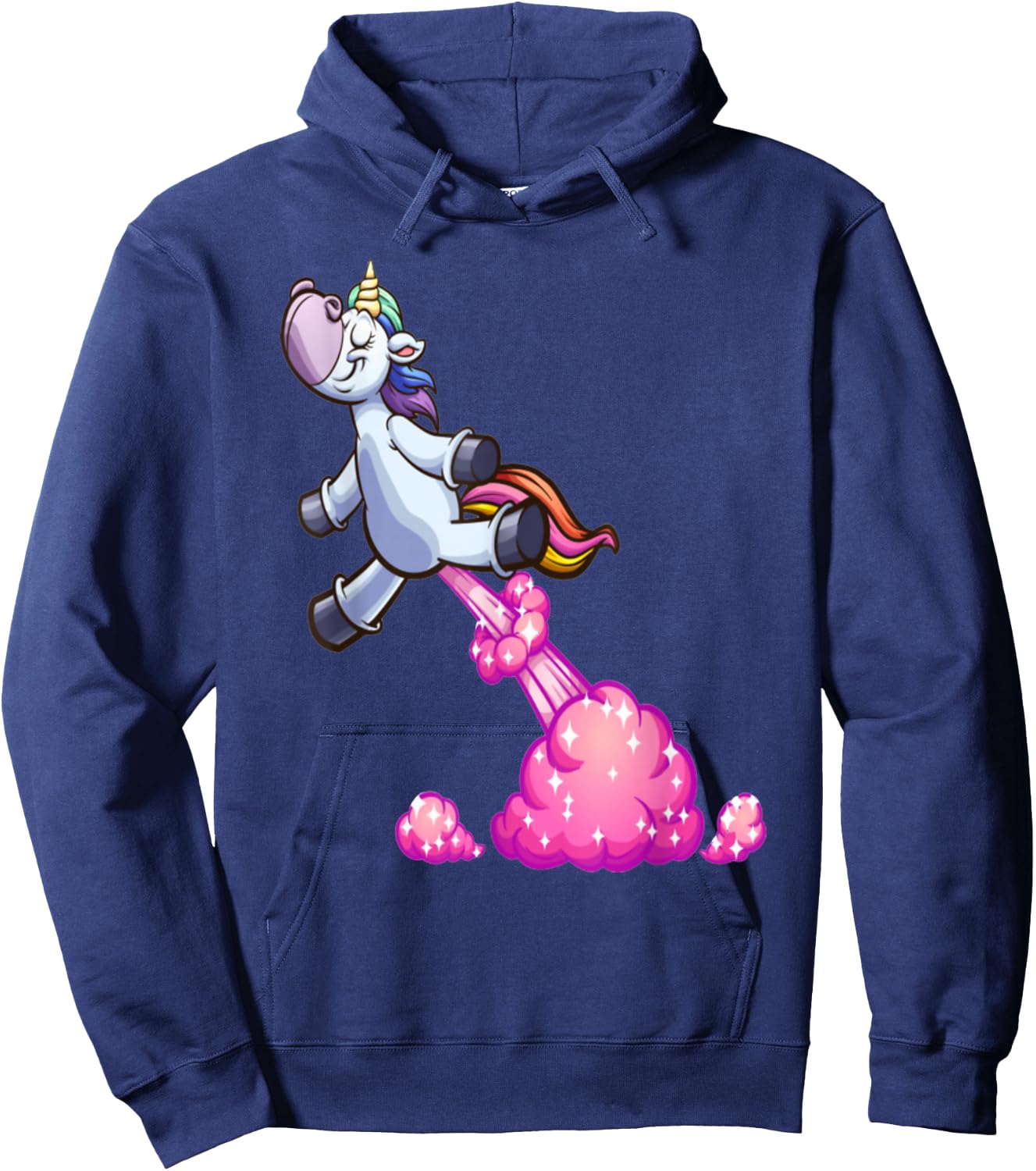 Farting Unicorn Funny Unicorn Rainbow Farts Hoodie - Hoodie | Navy