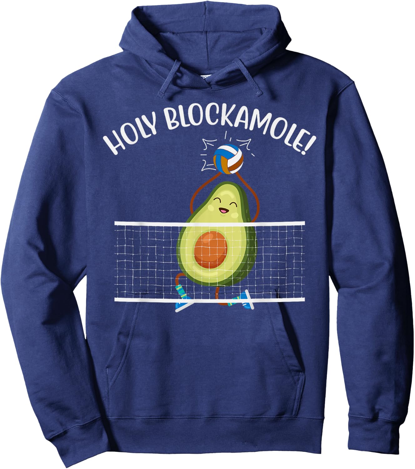 Holy Blockamole Volleyball Cute Funny Hoodie - Hoodie | Navy