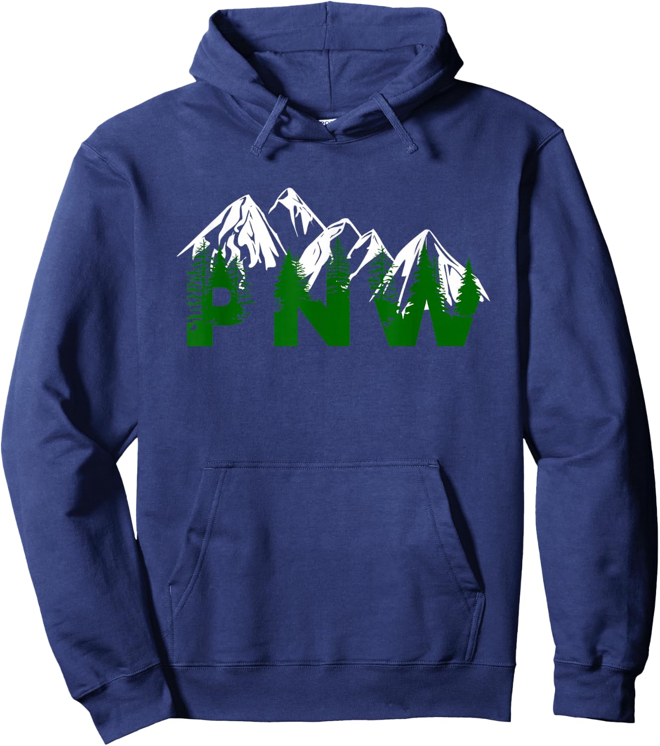 Pacific Northwest PNW Pine Trees Mountains Gift Hoodie - Hoodie | Navy