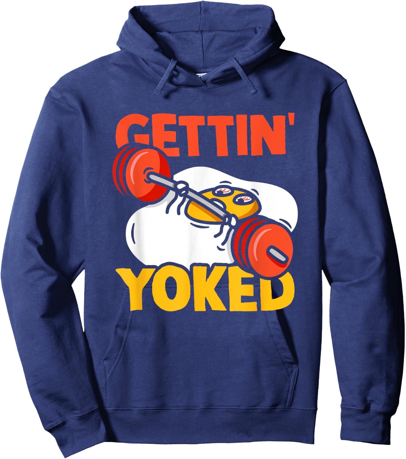 Weightlifter Getting Yoked Training Funny Bodybuilding Gym Hoodie - Hoodie | Navy