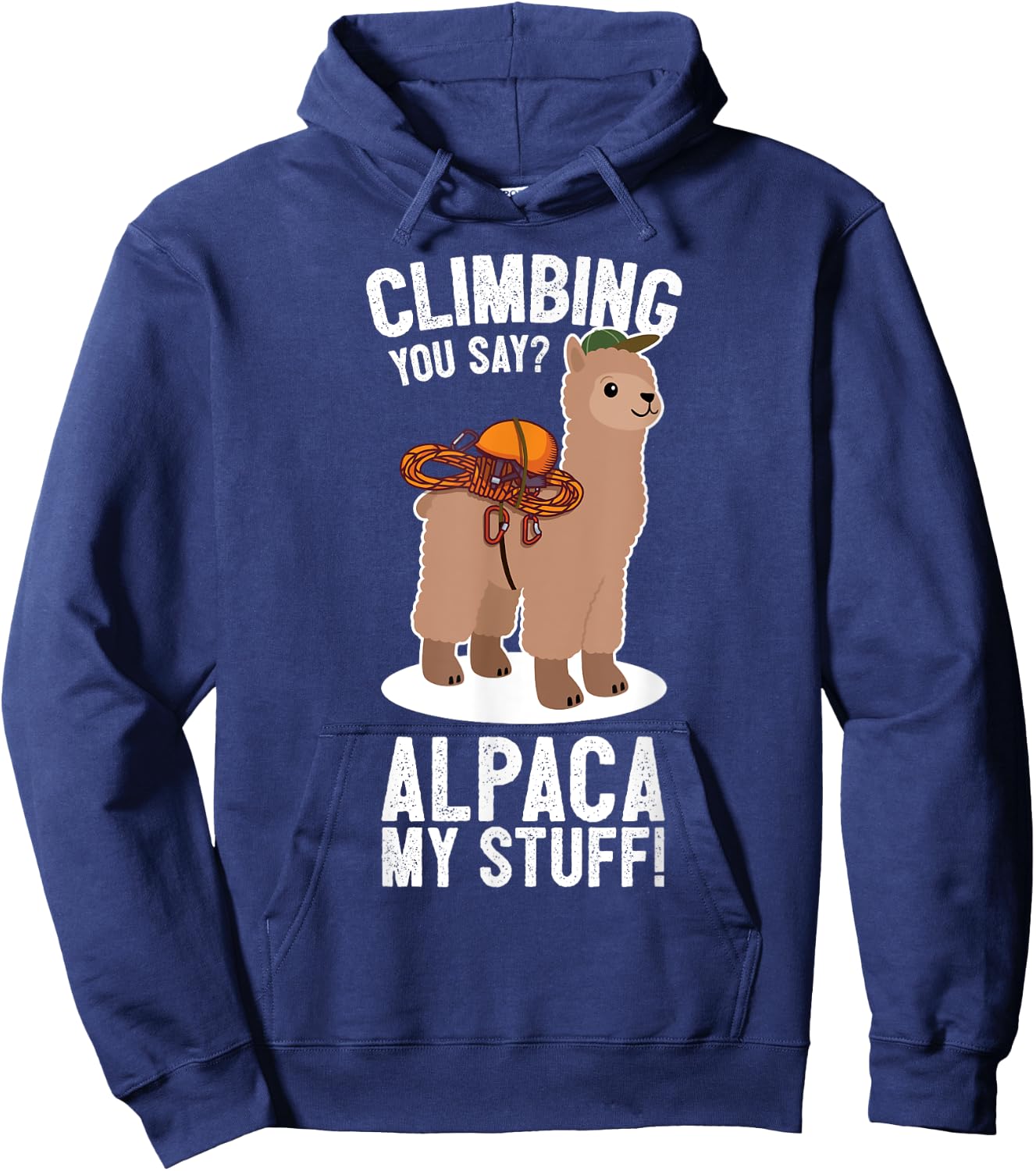 Rock Climber Mountain Bouldering I Alpaca Climbing Gear Hoodie - Hoodie | Navy