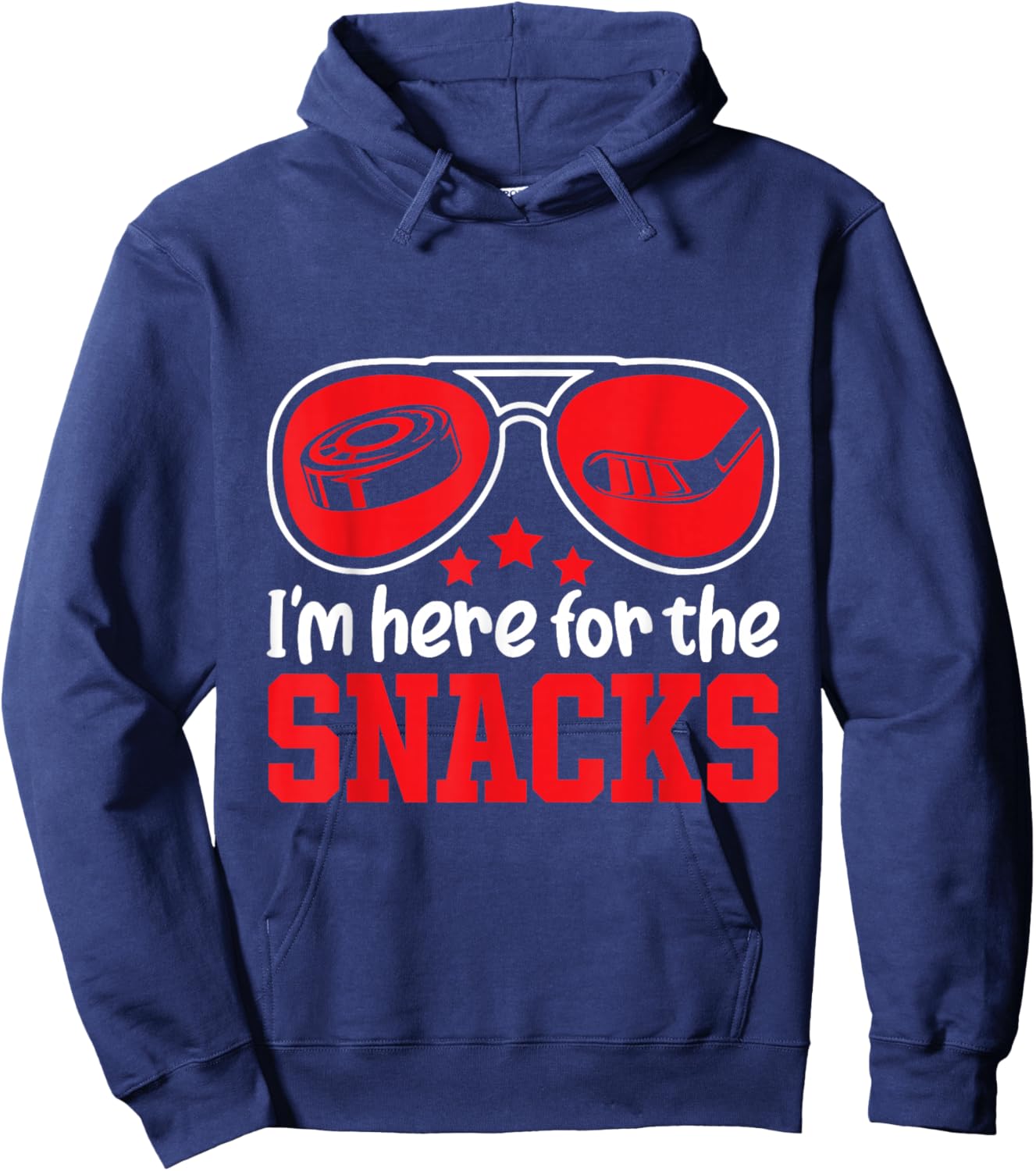 I'm Just here for the Snacks - Ice Hockey Hoodie - Hoodie | Navy