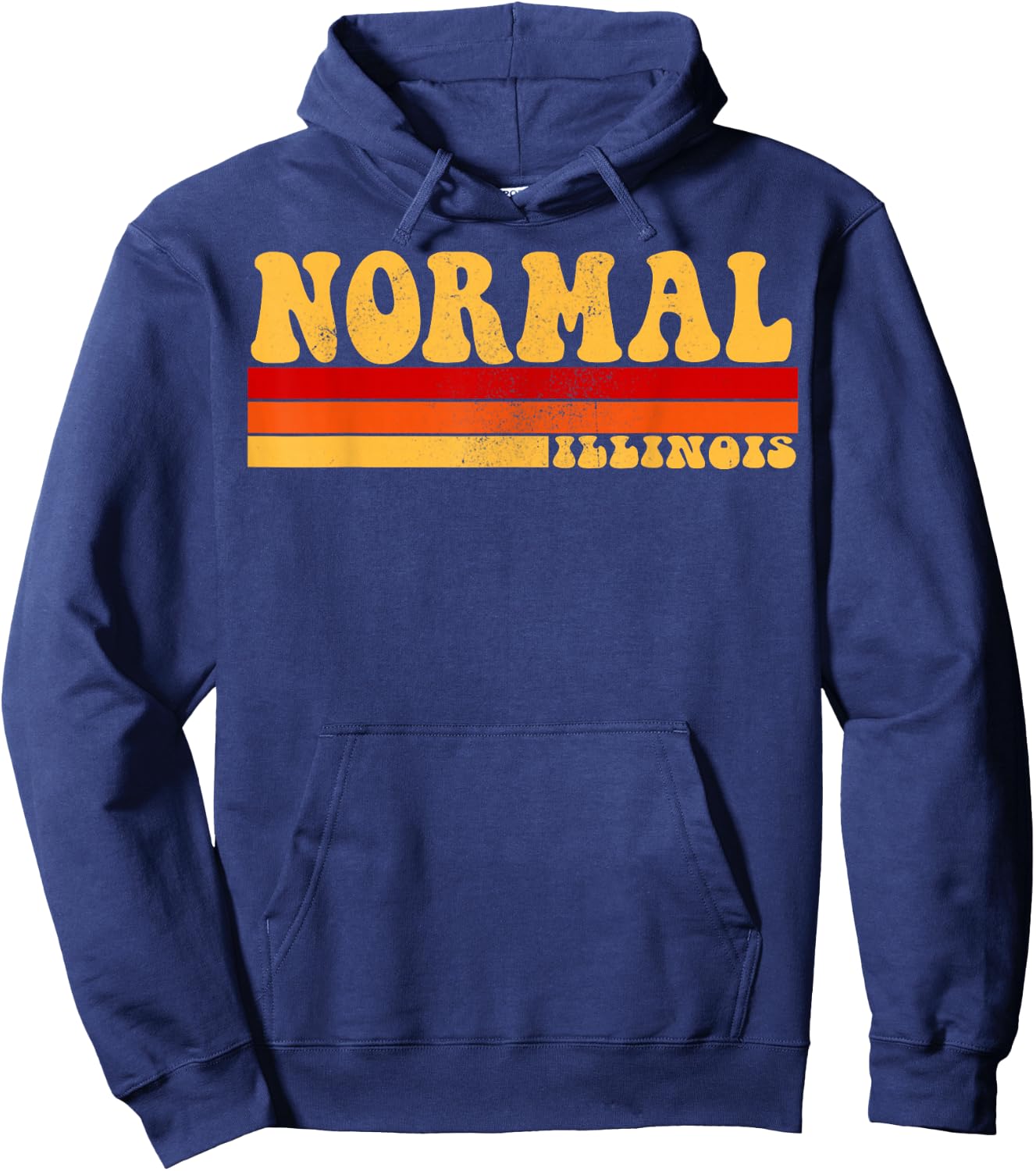 NORMAL Illinois City Vintage Roots Retro Design 70s 80s Hoodie - Hoodie | Navy